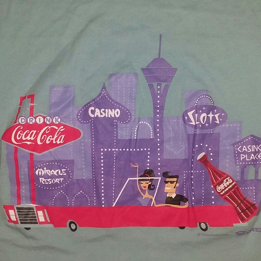 Coca Cola Las Vegas Strip rare vintage t shirt